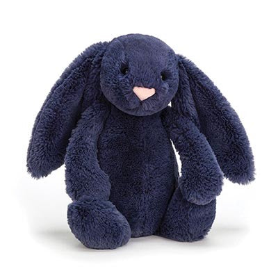 JELLYCAT MEDIUM BASHFUL NAVY BUNNY