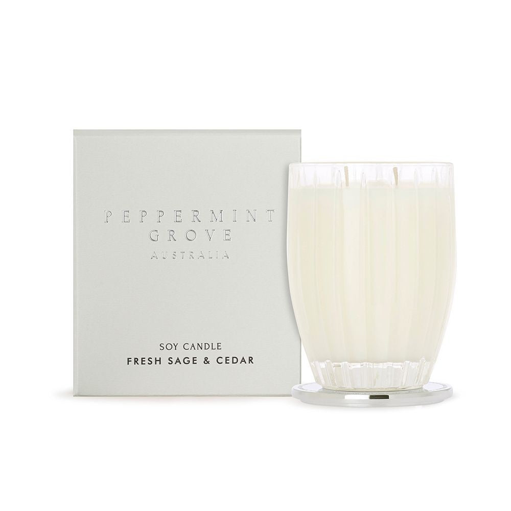 FRESH SAGE & CEDAR - LARGE SOY CANDLE 350G