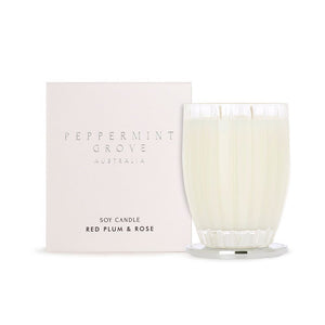 RED PLUM & ROSE - LARGE SOY CANDLE 350G